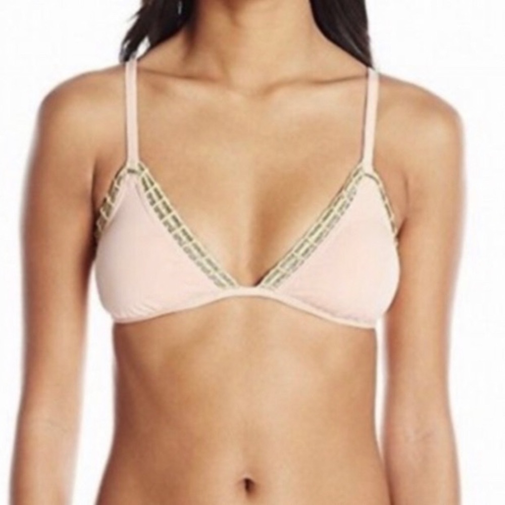Bikini Lab Pink Gold Strappy Metallic Bikini - Picture 2 of 7